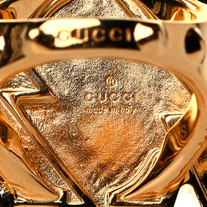 Gucci Metal Crystal Elephant Ring 67 12 Gold Multicolor 3 of 3