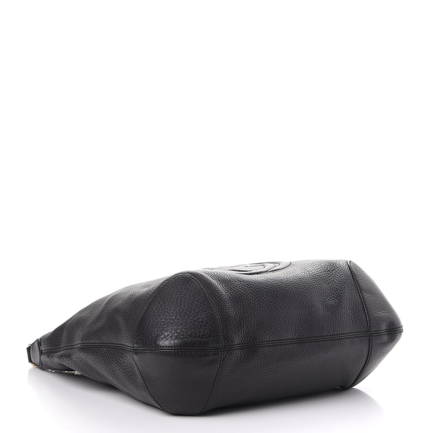 Pebbled Calfskin Medium Soho Chain Hobo Black