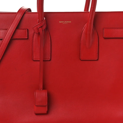 Saint Laurent Calfskin Small Sac De Jour Lipstick Red 7 of 11