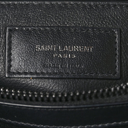 Saint Laurent Calfskin Y Quilted Monogram Monochrome Small Loulou Chain Satchel Black 8 of 13