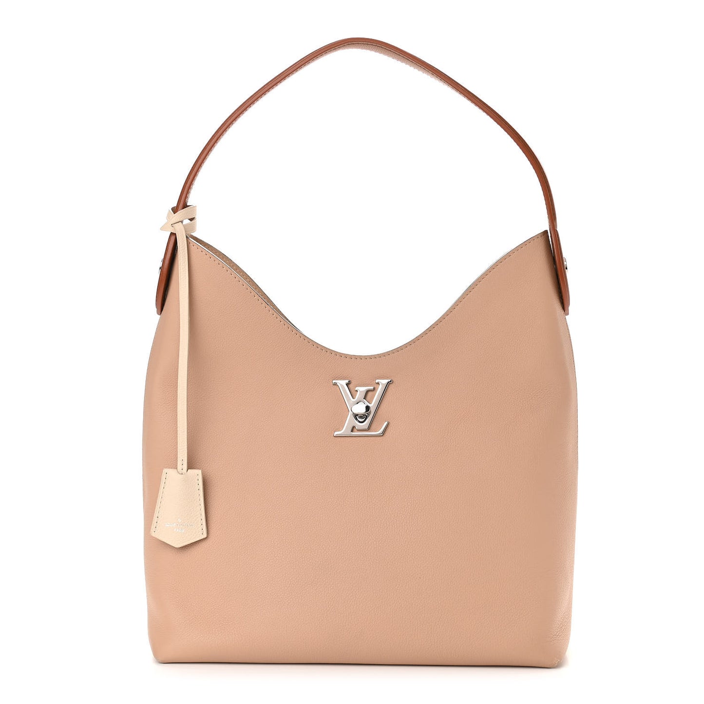 Calfskin Lockme Hobo Beige