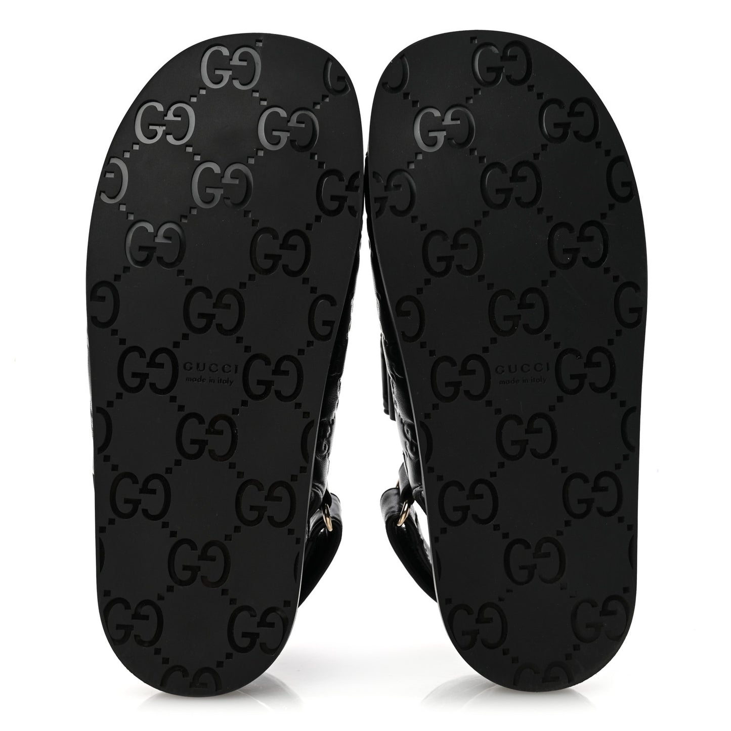 Guccissima GG Embossed Womens Sandals 36 Black