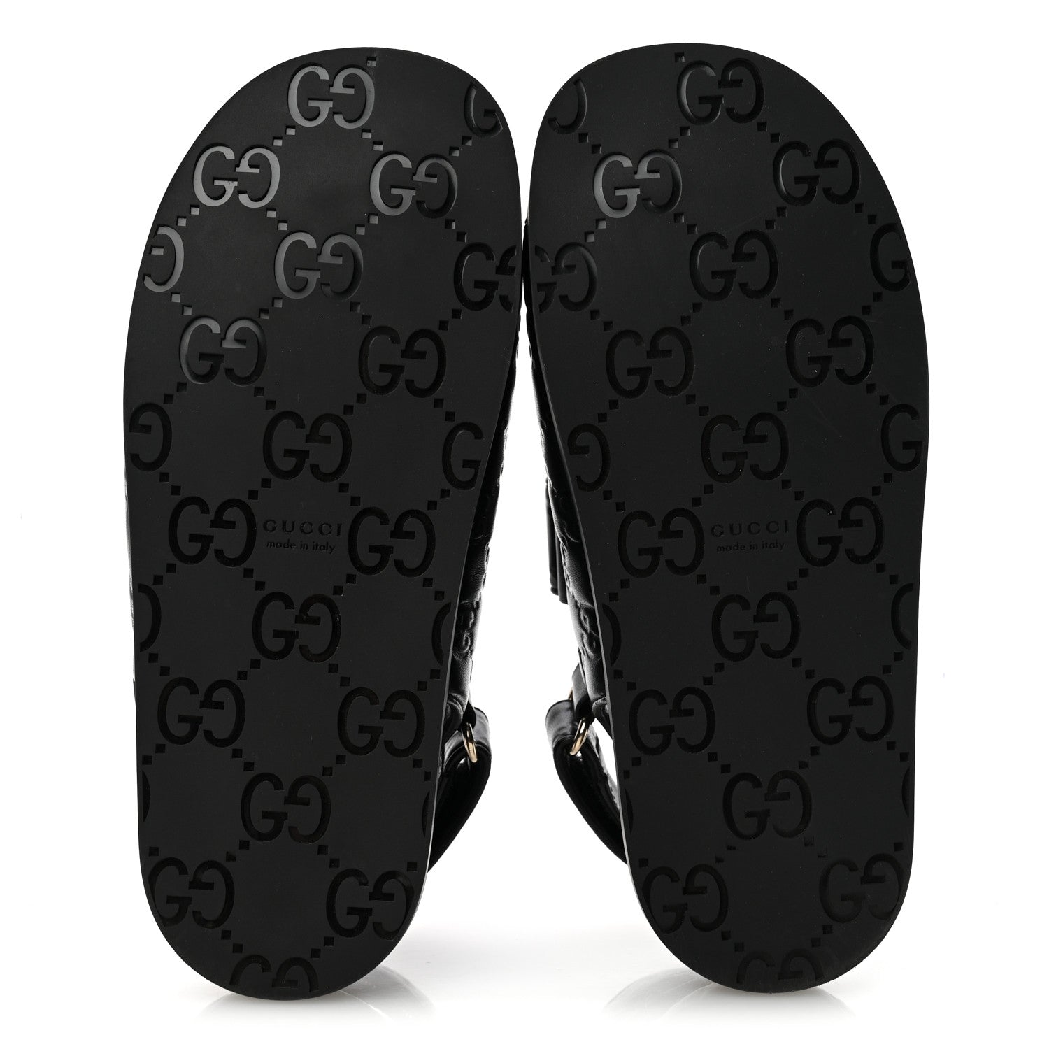 Gucci Guccissima GG Embossed Womens Sandals 36 Black 6 of 10