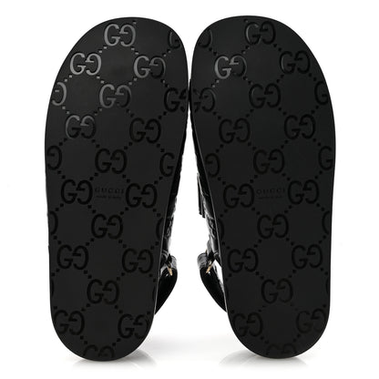 Gucci Guccissima GG Embossed Womens Sandals 36 Black 6 of 10