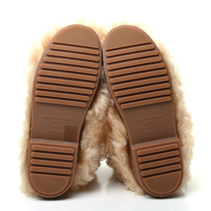 Saint Laurent Shearling Boots 39 Beige 5 of 7