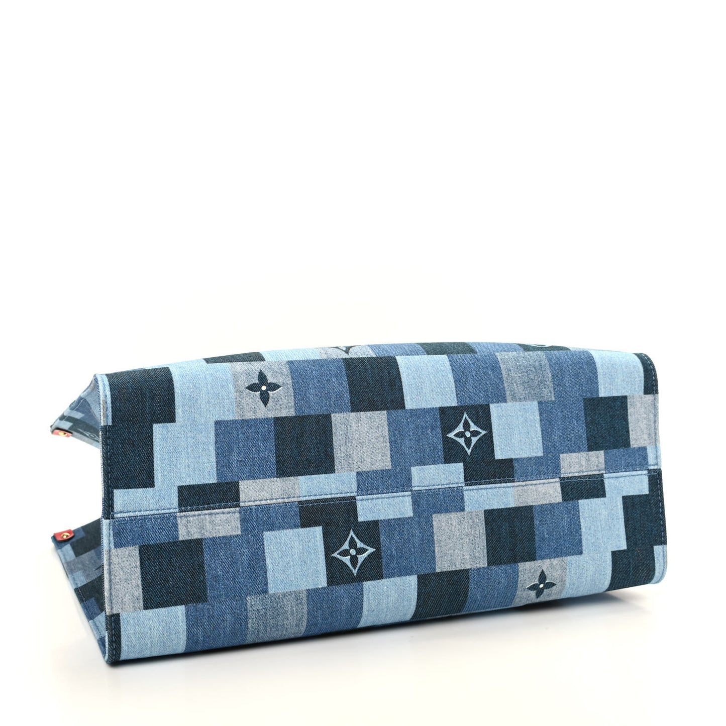 Denim Damier Monogram Onthego Blue Rouge