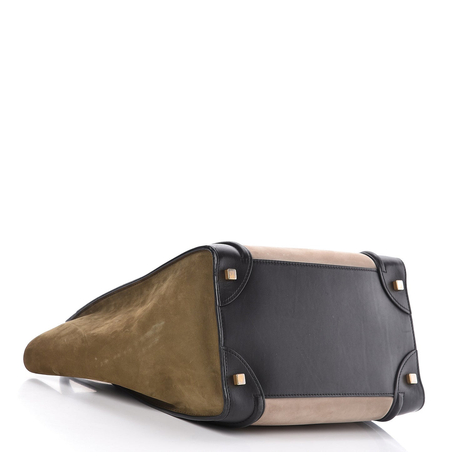 Nubuck Smooth Calfskin Mini Tri-Color Luggage Olive