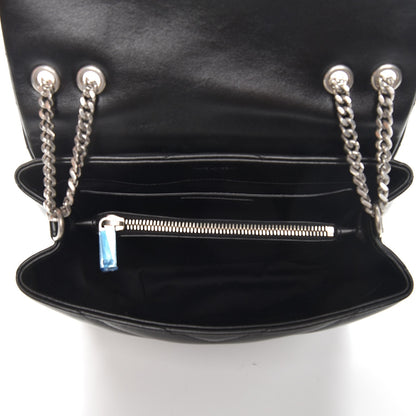 Saint Laurent Calfskin Y Quilted Monogram Small Loulou Chain Satchel Black 7 of 8