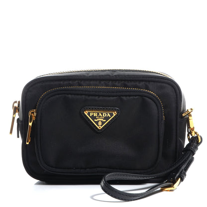 Prada Tessuto Nylon Convertible Crossbody Wristlet Nero Black 1 of 9