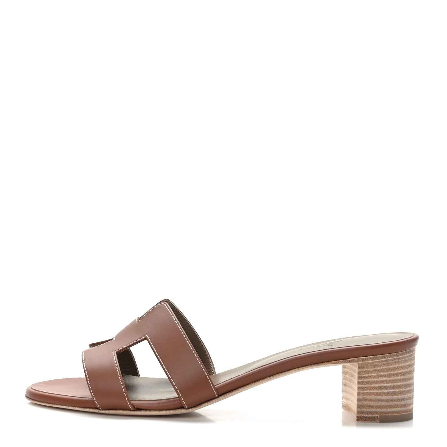 Hermes Calfskin Oasis Sandals 40.5 Gold 1 of 7