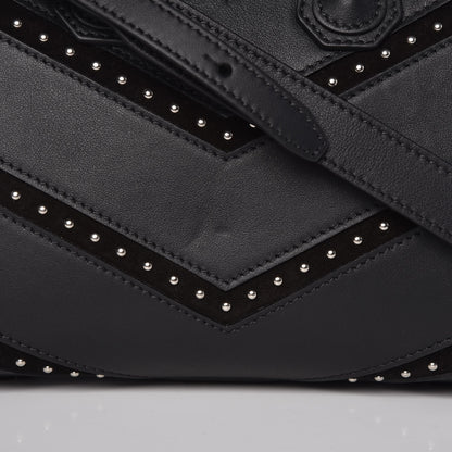 Givenchy Calfskin Suede Mini Studded Chevron Antigona Black 8 of 10