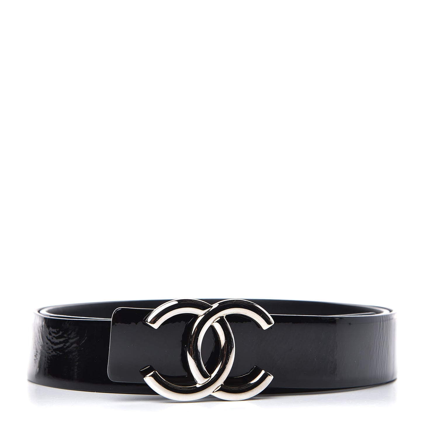 Patent Calfskin CC Reversible Belt 100 Black