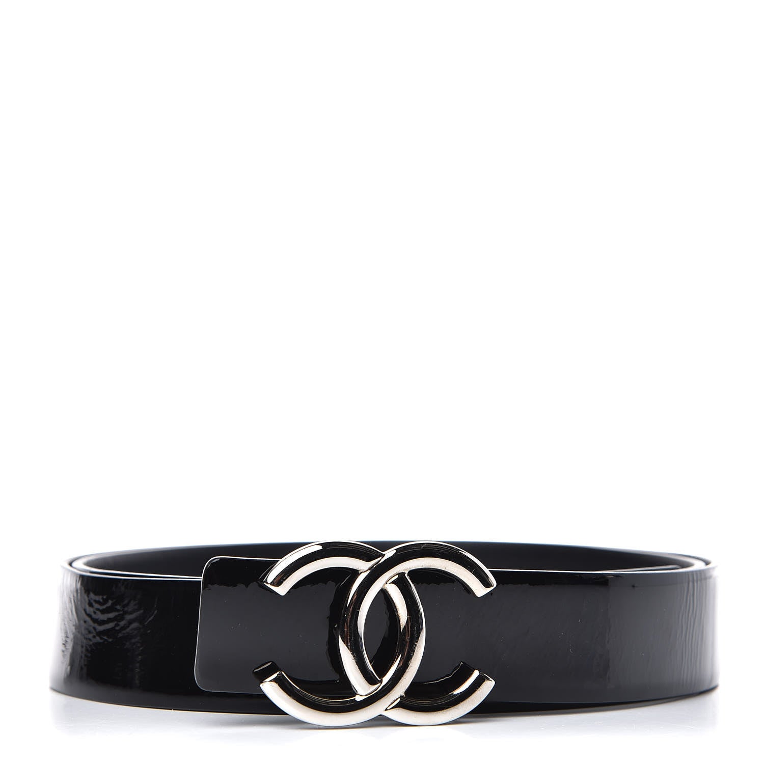 Chanel Patent Calfskin CC Reversible Belt 100 Black 1 of 8