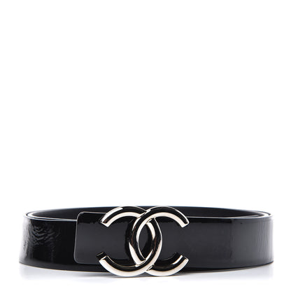 Chanel Patent Calfskin CC Reversible Belt 100 Black 1 of 8