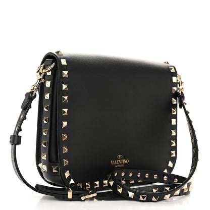 Valentino Garavani Vitello Rockstud Shoulder Flap Messenger Bag Black 3 of 11