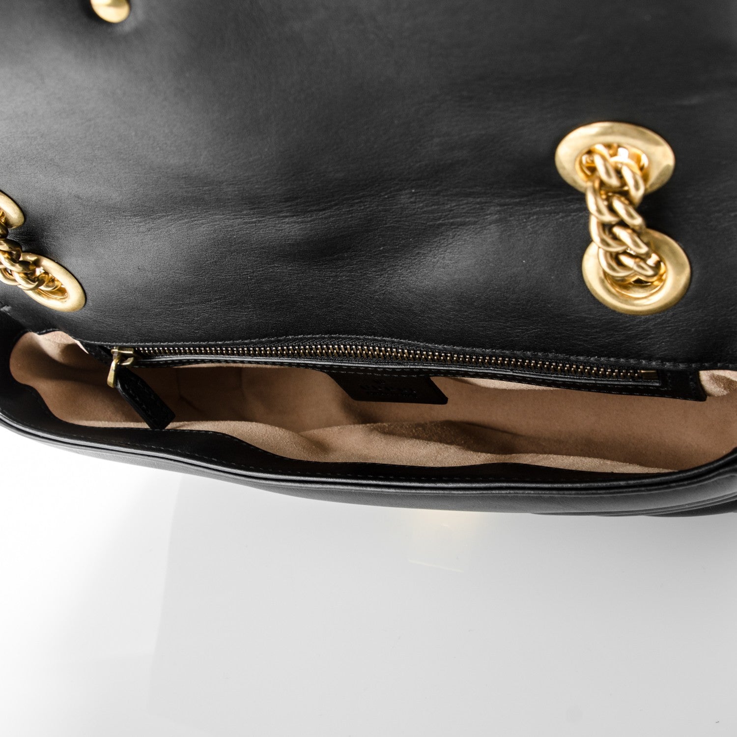 Gucci Calfskin Matelasse Small GG Marmont Shoulder Bag Black 5 of 7
