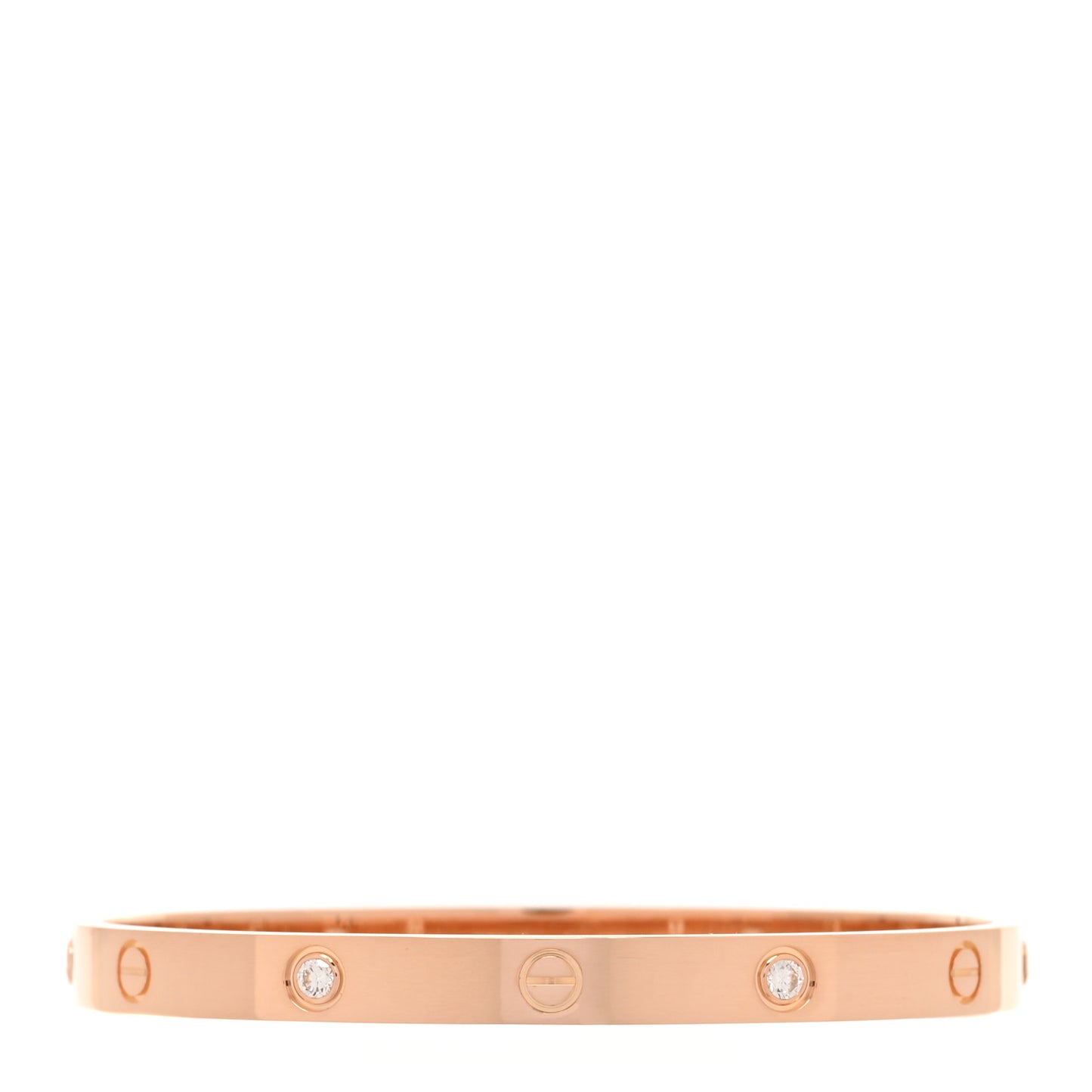 18K Pink Gold 4 Diamond LOVE Bracelet 19