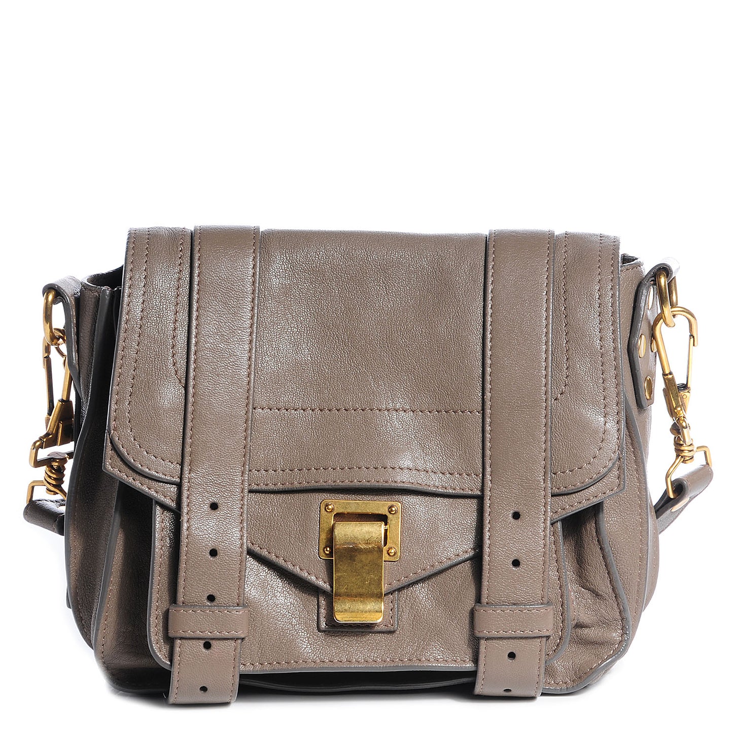 Leather PS1 Pouch Messenger Bag Smoke