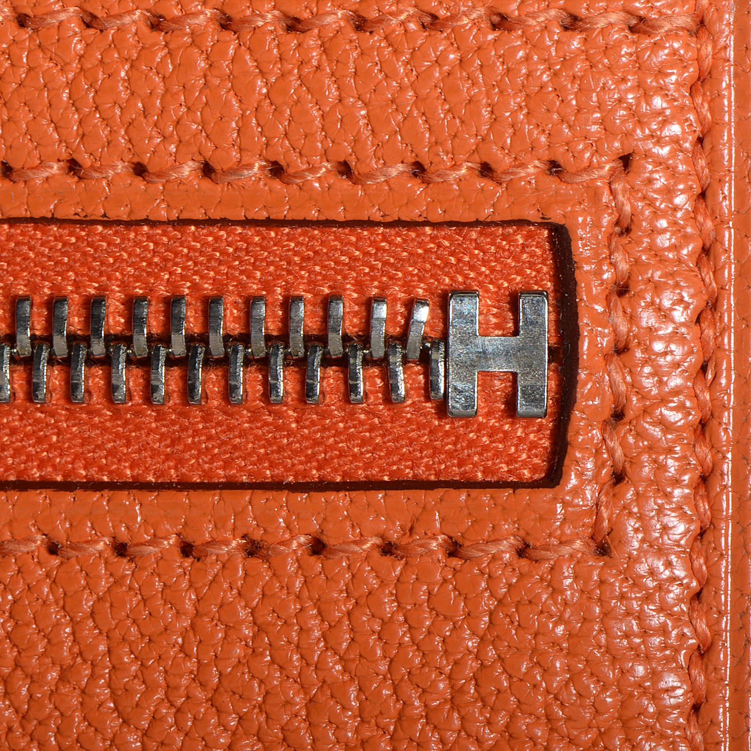 Hermes Chevre Mysore Bearn Wallet Orange 9 of 10