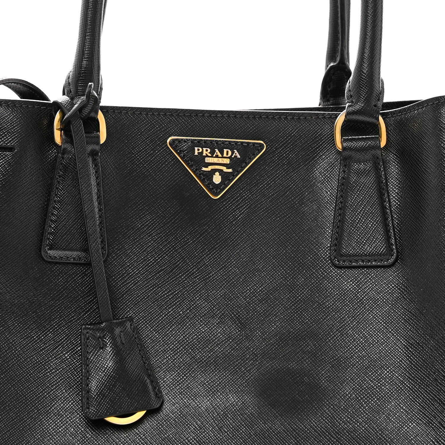 Prada Saffiano Lux Medium Tote Black 7 of 9
