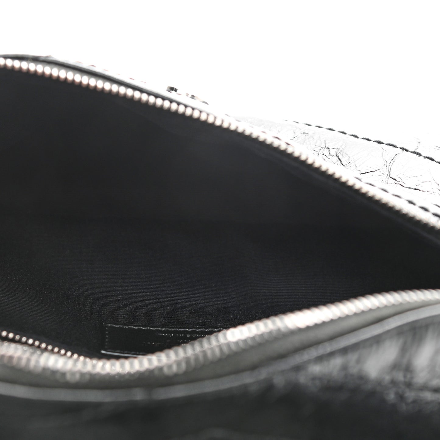 Crinkled Calfskin Matelasse Monogram Niki Body Bag Black