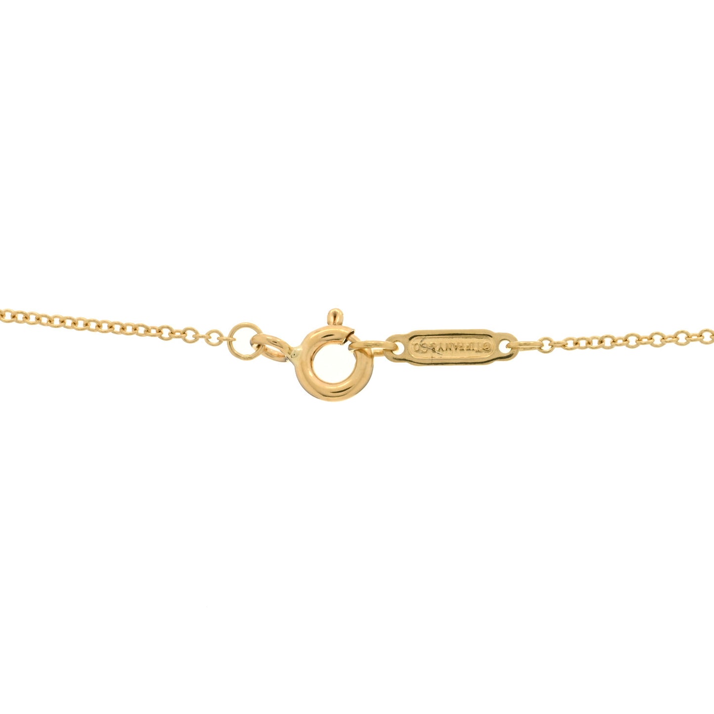 18K Yellow Gold Diamond Mini Tag Pendant Necklace