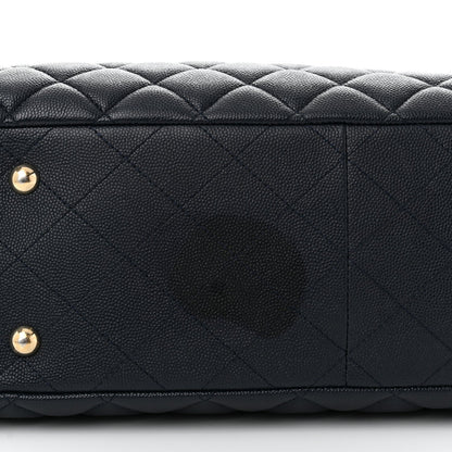 Chanel Caviar Quilted Large CC Shopping Tote Navy 10 of 10