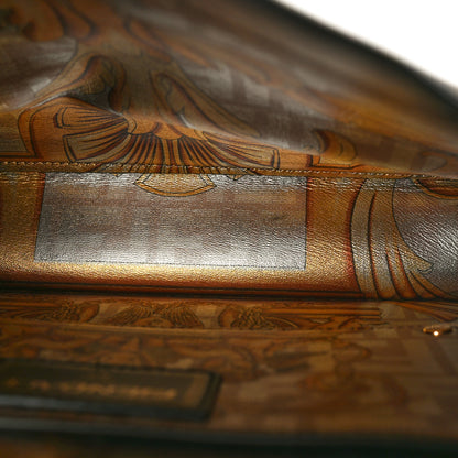 Fendi X VERSACE Vitello Seta Nappa Fendace FF Baroque Medium Peekaboo I SEE U Satchel Tobacco Black Gold 6 of 11