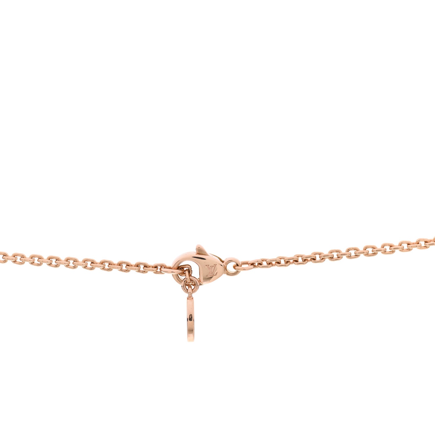 Louis Vuitton 18K White Rose Yellow Gold Diamond Vivienne Pendant Necklace 5 of 7