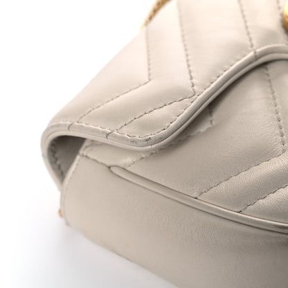 Gucci Calfskin Matelasse Super Mini GG Marmont Shoulder Bag White 16 of 19