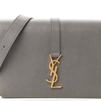 Saint Laurent Textured Calfskin Medium Classic Monogram Universite Fog 7 of 9