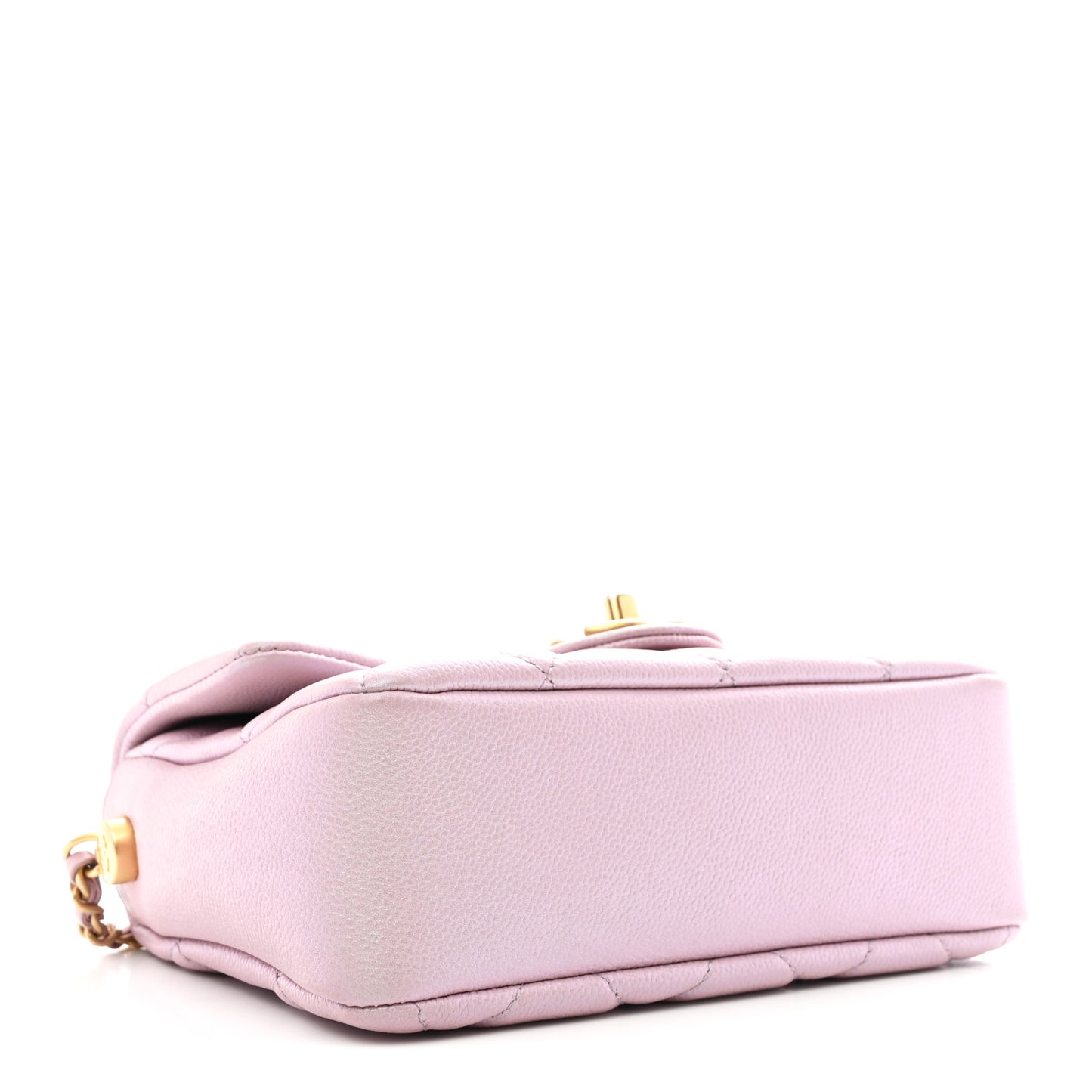 Iridescent Caviar Quilted Mini My Perfect Flap Pink