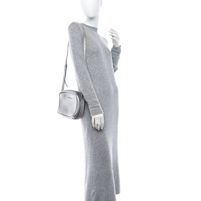 Balenciaga Metallic Grained Calfskin Logo M Everyday Camera Bag Silver 2 of 8