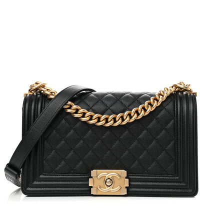 Chanel Caviar Quilted Medium Boy Flap Black 1 of 12