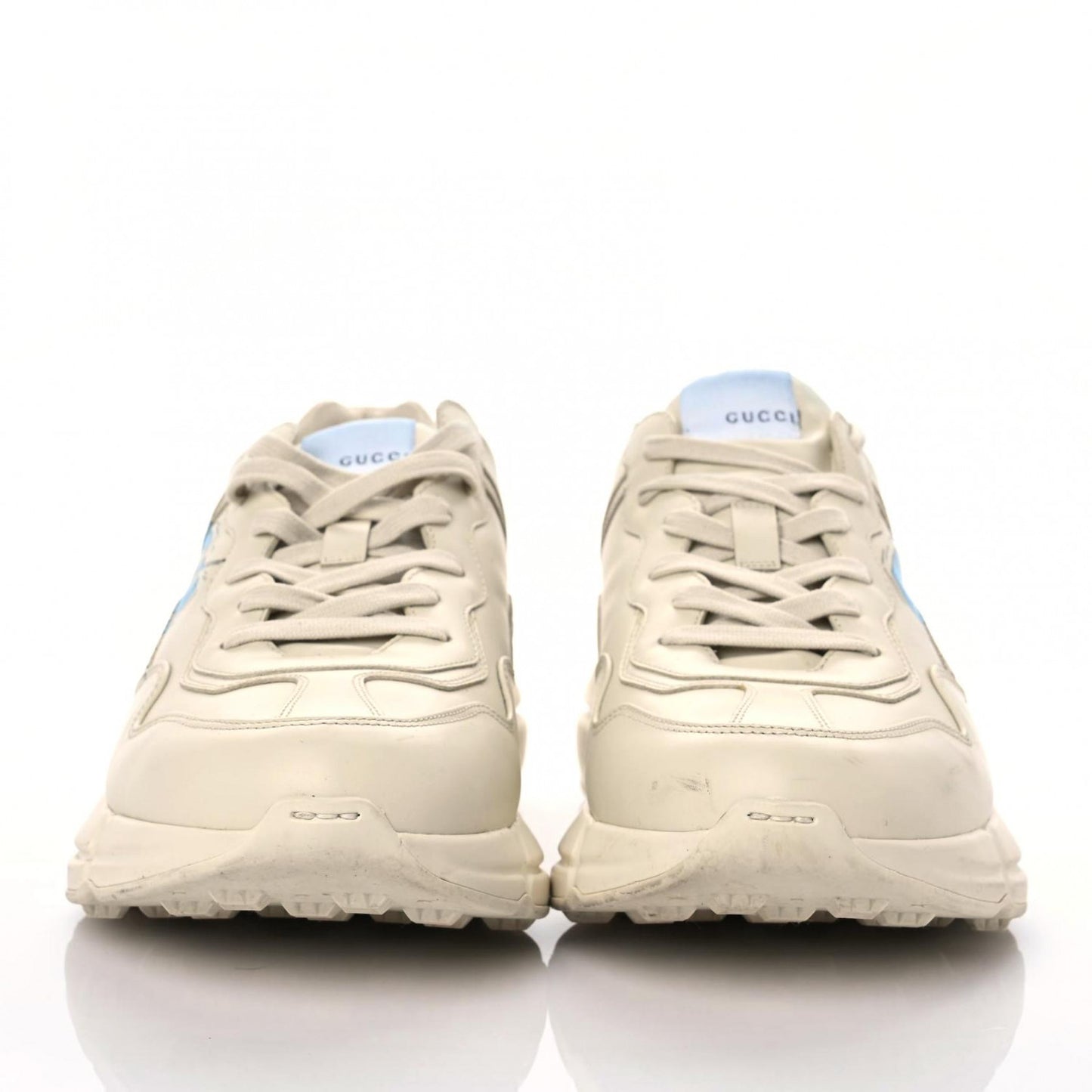 X DISNEY Calfskin Donald Duck Mens Rhyton Sneakers 9.5 Ivory