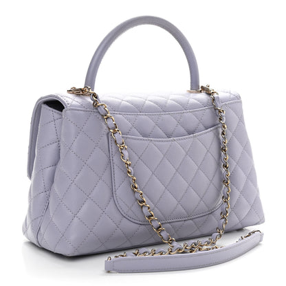Chanel Caviar Quilted Small Coco Handle Flap Light Purple 3 of 12