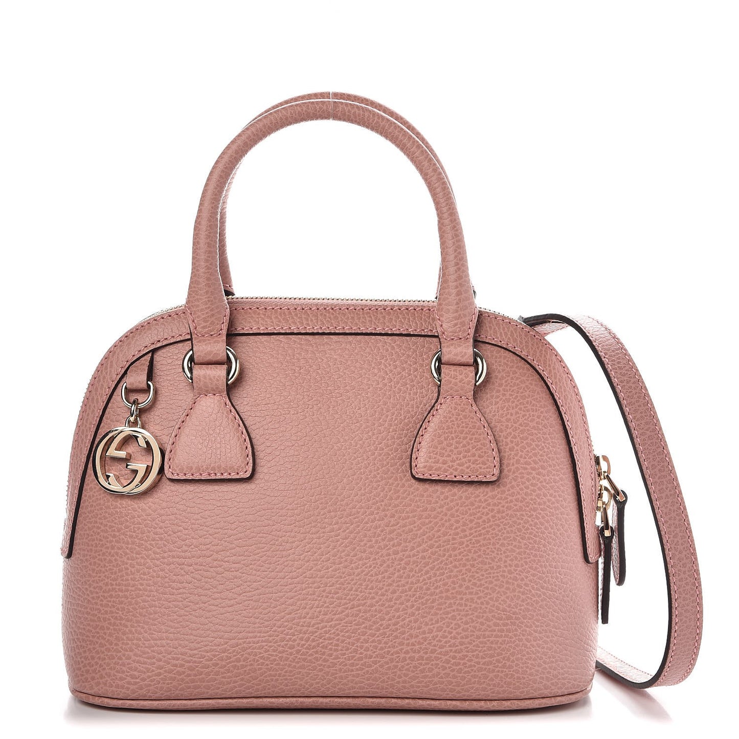 Dollar Calfskin Small GG Charm Dome Bag Soft Pink