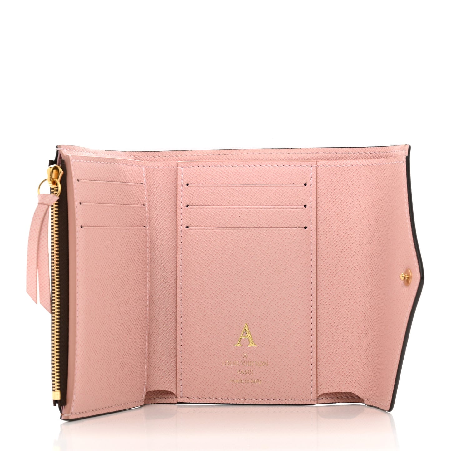 Damier Ebene Victorine Wallet Rose Ballerine