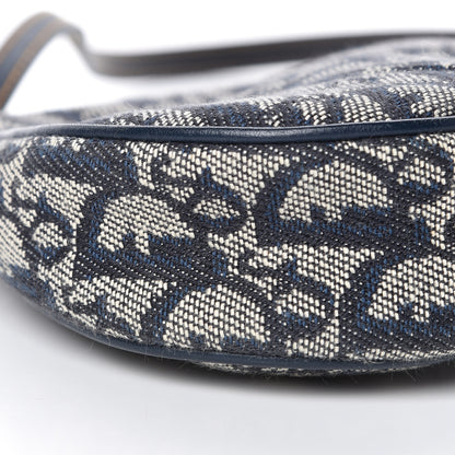 Christian Dior Monogram Mini Saddle Pochette Navy 9 of 11