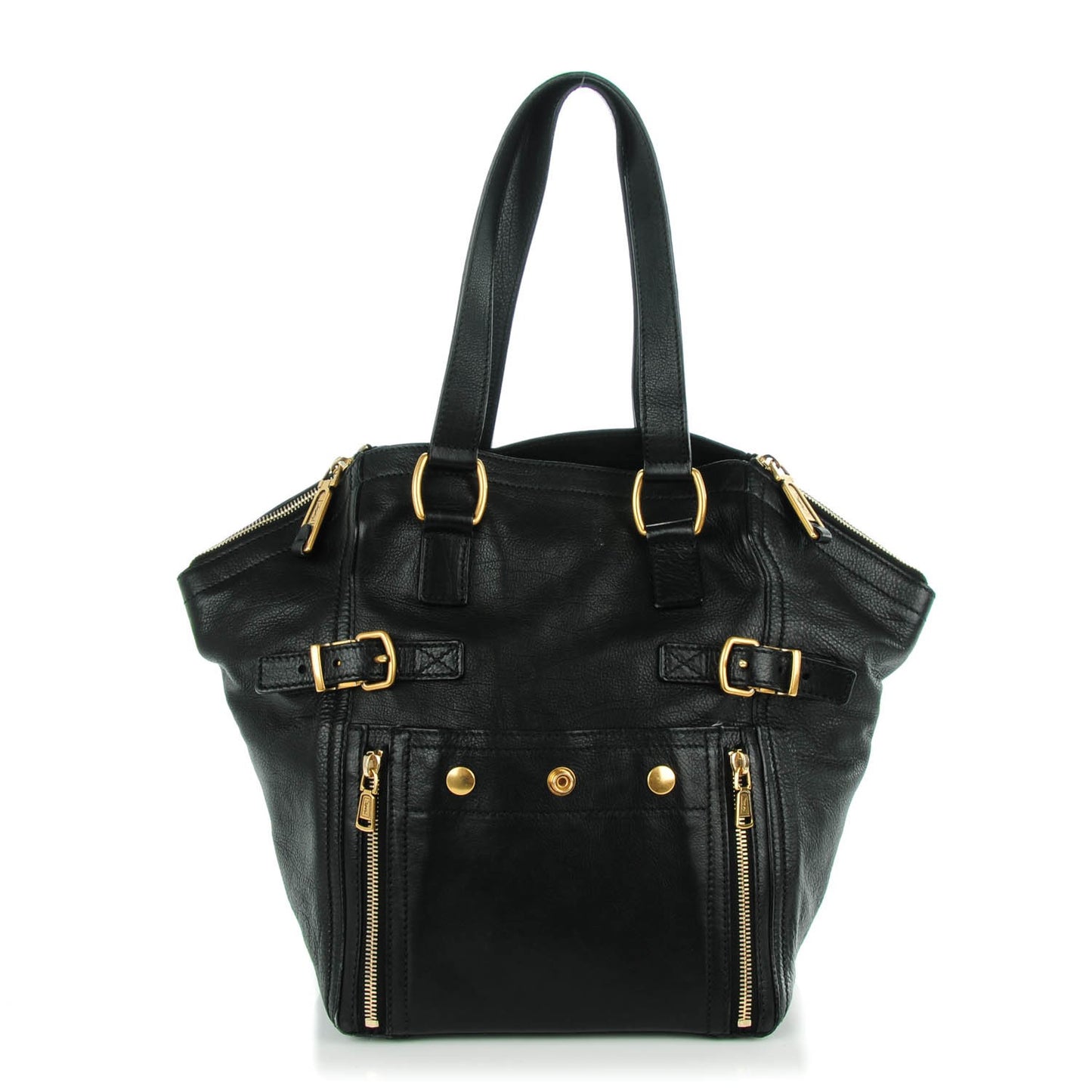 Calfskin Small Downtown Tote Black