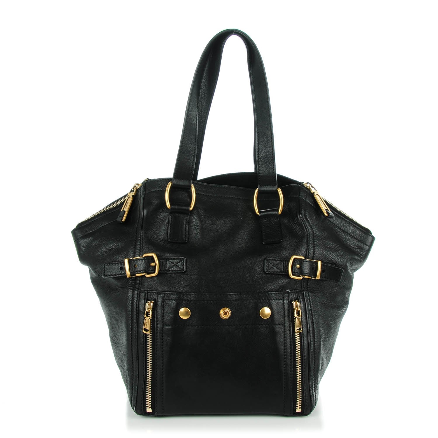 Saint Laurent Calfskin Small Downtown Tote Black 1 of 7