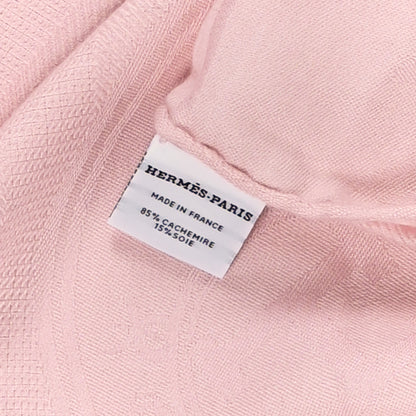 Hermes Cashmere Silk New Libris Stole Rose Petale 2 of 4