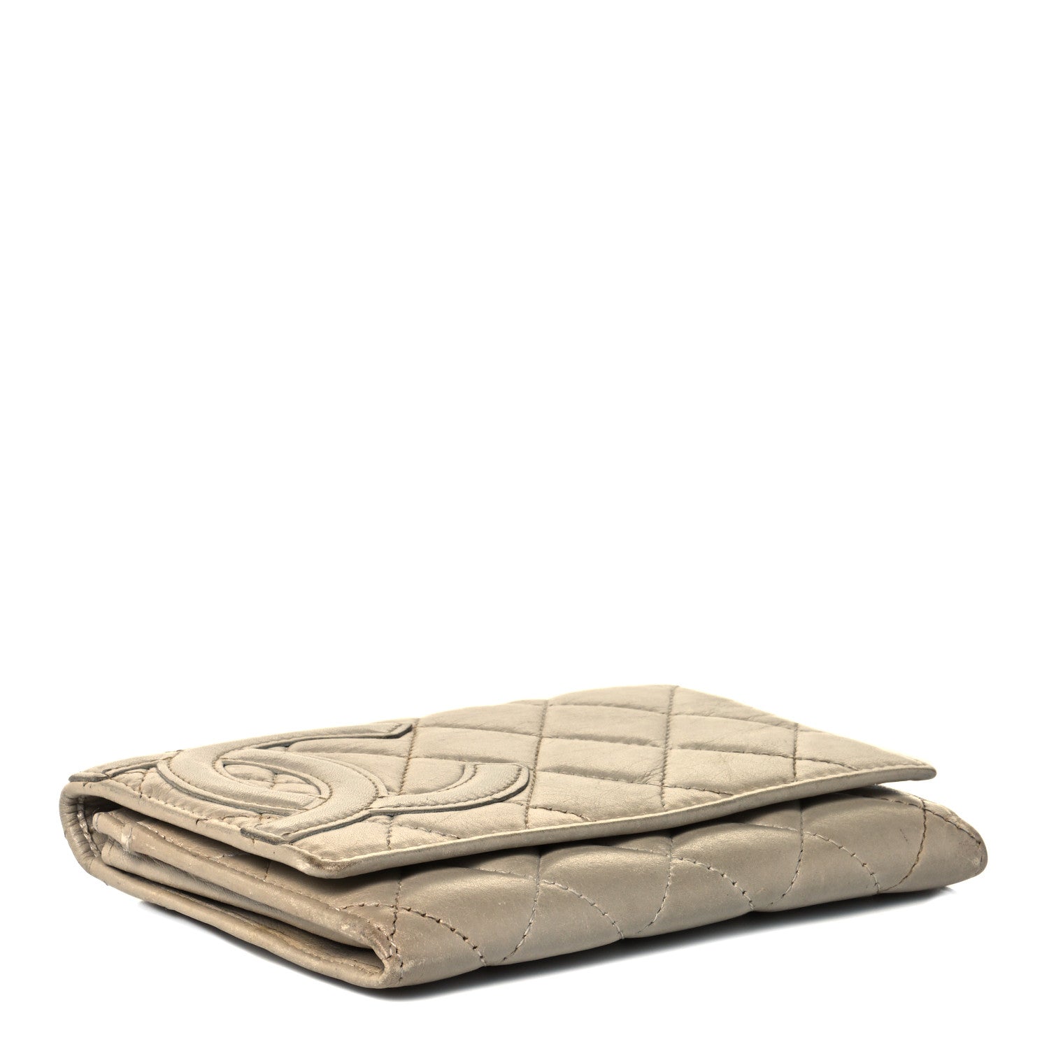 Chanel Metallic Calfskin Quilted Cambon Flap Wallet Gold 4 of 7