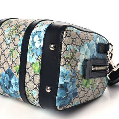 Gucci GG Supreme Monogram Blooms Medium Duffle Beige Blue Black 8 of 8