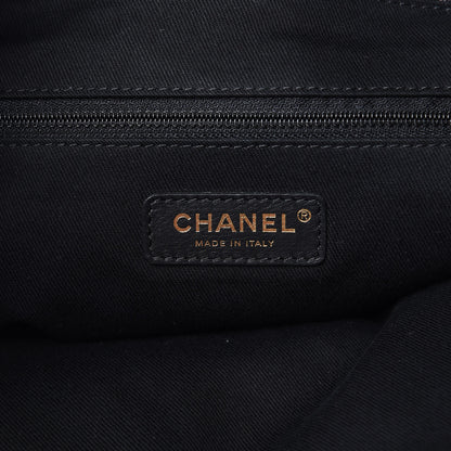 Chanel Woven Straw Raffia Large Deauville Tote Black 6 of 12