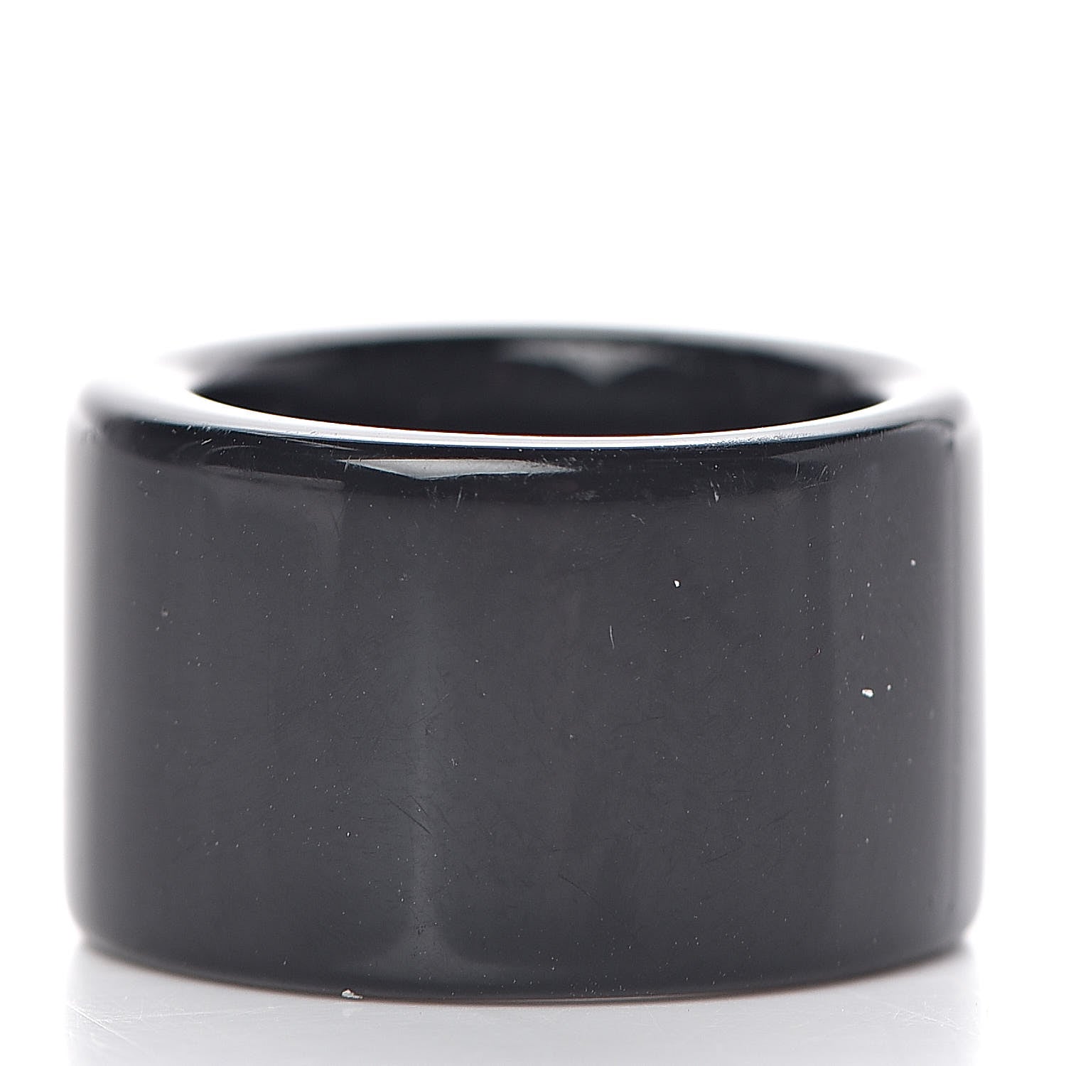 Chanel Resin CC Ring 6 Black 3 of 5