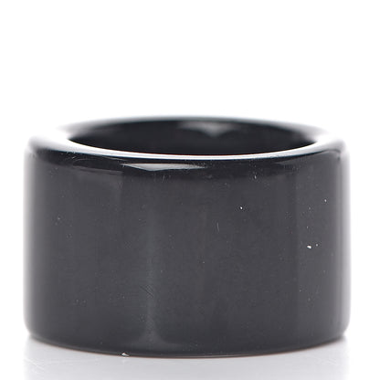 Chanel Resin CC Ring 6 Black 3 of 5