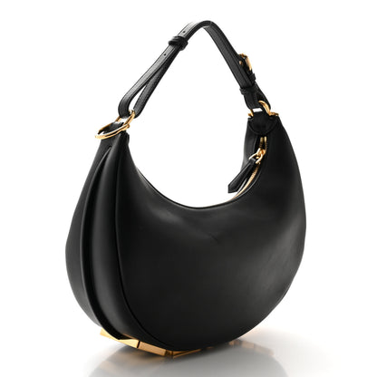 Fendi Vitello Grace Matte Small Fendigraphy Hobo Bag Black 3 of 10