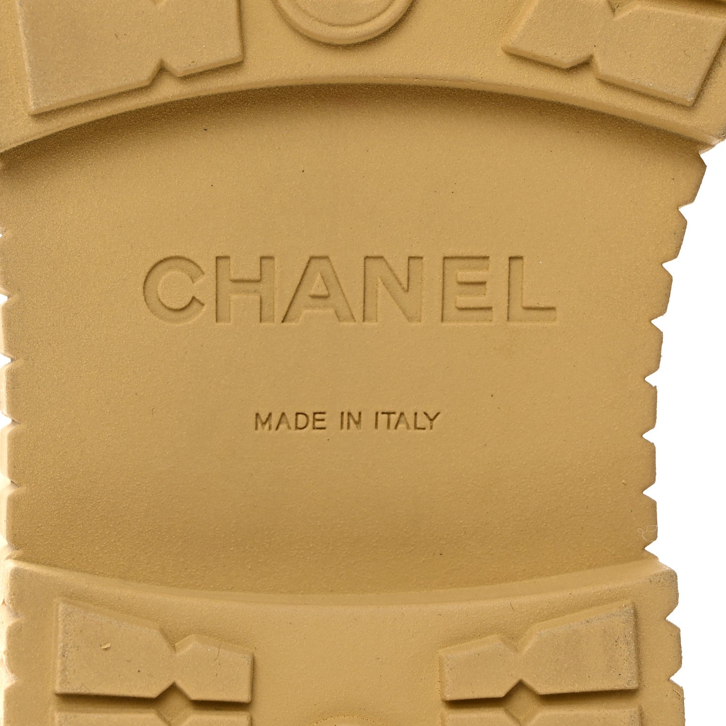 Suede Shearling Quilted CC Combat Boots 36.5 Beige
