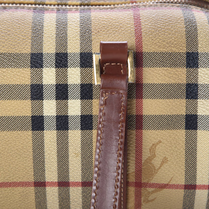 Burberry Haymarket Check Barrel Bag Brown 10 of 15